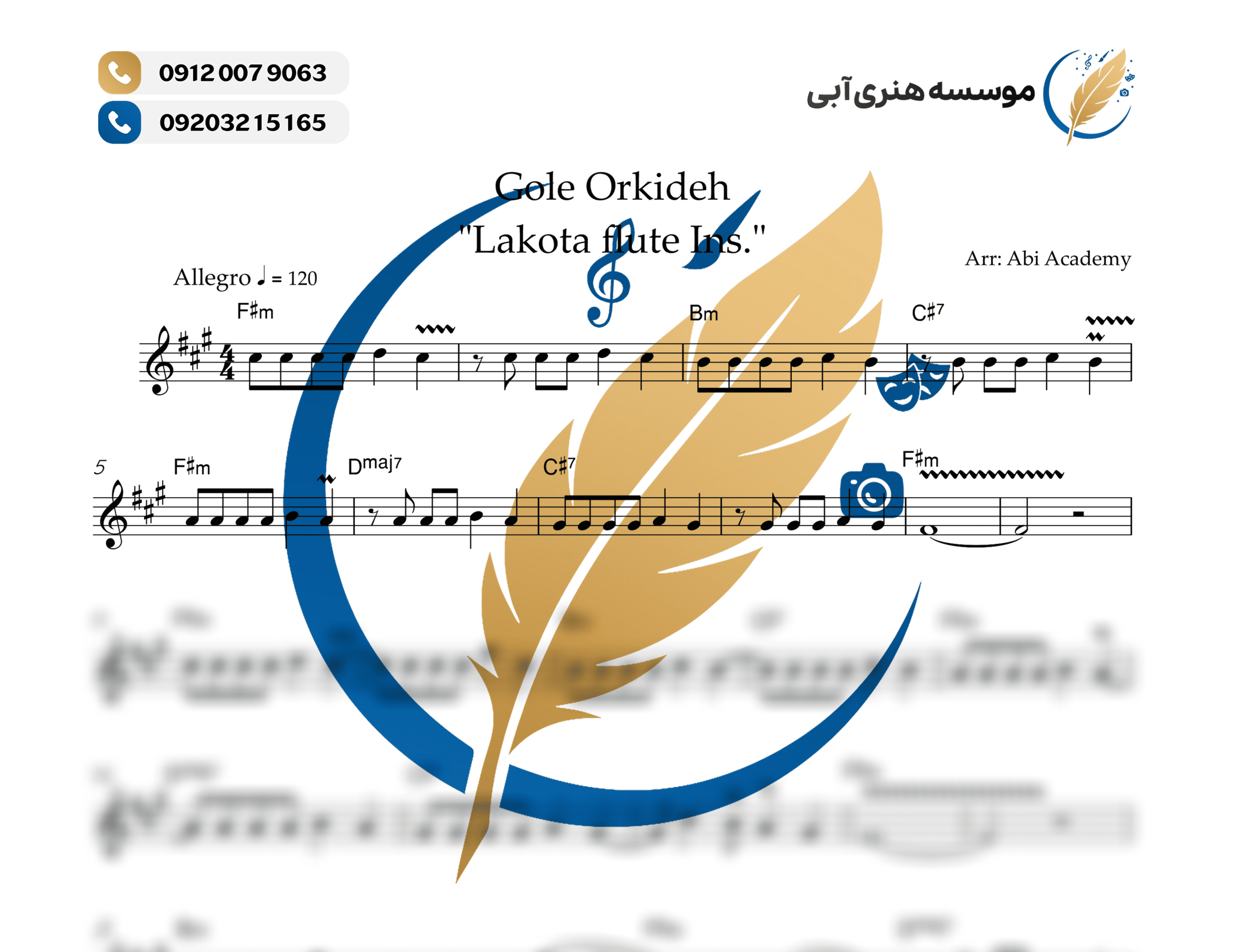 Gole Orkideh Lakota flute Ins. - Full Score 1